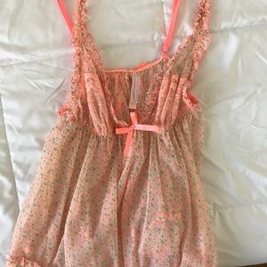 Orange polka dot lingerie